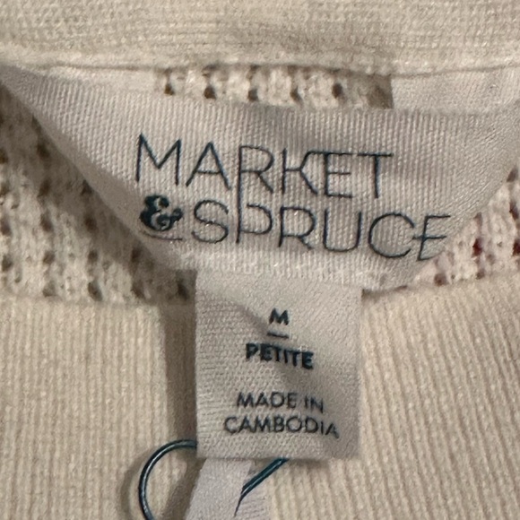 NWT MARKET & SPRUCE 
Tawnee Cotton Blend Waffle Stitch Sweater - Picture 7 of 12
